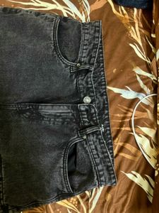 Washed Black Cargo Jeans | Loose Fit | Like New