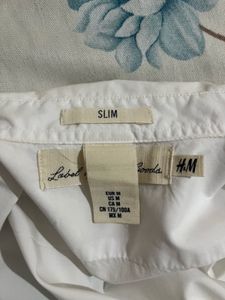 H&M White Slim Fit Shirt