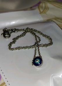 Cherry Pop Hoops (14k Plated)&amp; Evil Eye Pendent