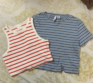 Red And Blue Stripe Top