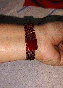 Elegant Red Dial Women's Watch With Adjustable Mag