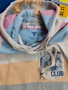 Striped Sleeveless Hoodie Tee