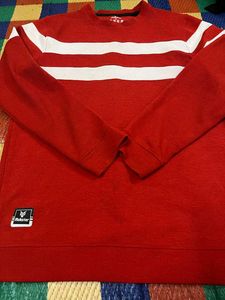 Red & White Striped Pullover