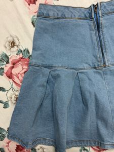 Blue Denim Mini Skirt
