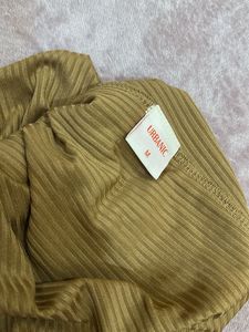 Ribbed Cutout Tie-Front Midi Dress size M