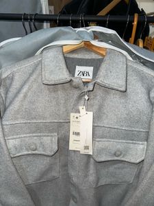 Zara Gray Relaxed Fit Jacket