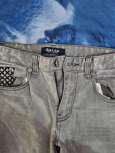 Gray Denim Jeans