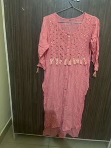 Kurta in Peach Colour