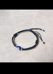Pure Silver 8 Moti Evil Eye Braslet (Najariya)
