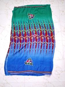 Multicolor Designer Saree