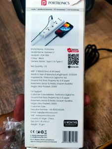 Portronics Konnect X Type-C Cable 2M