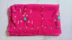 Beautiful Magenta Coloured Saree.♥️