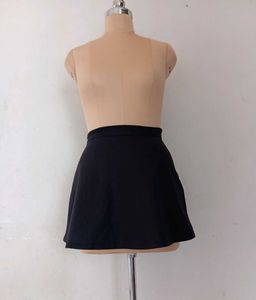 Black A-Line Mini Skirt