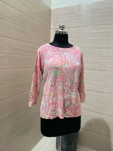Winter Paisley Print Top
