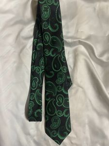 Green Paisley Necktie