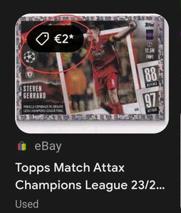 Match Attax Steven Gerrard UCL Legendary Moment