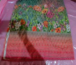 Offer Women Embroidered Cotton Blend Kurtha