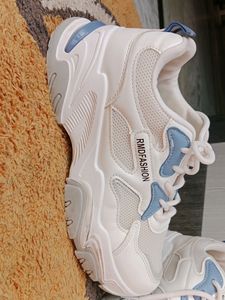 Diwali Offer White Women Shoes. Shine In Dark .