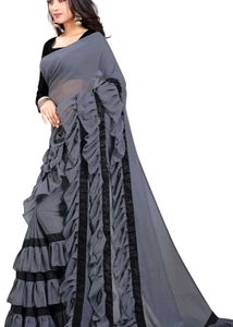 Ruffle Saree