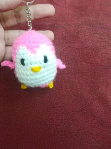 Handmade Crochet Penguin 🐧 Keychain