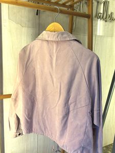 Lilac Cropped Lightweight Jacket