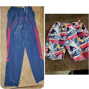 Blue Track Pants and t shirt