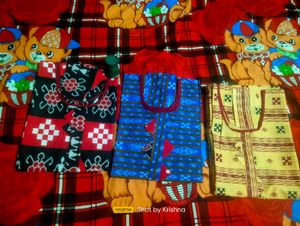 Sambalpuri Printed Cotton Kurtis With Short Hands