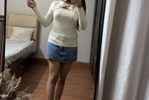Criss Cross Knit Top