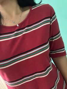 Elbow Length Red Top