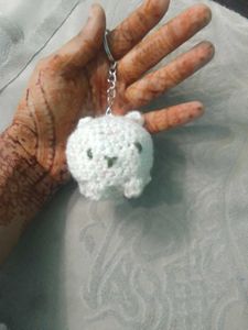 Crochet Cute Cat And Bunny Keychains