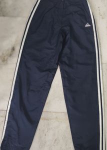 Blue Track Pants with Stripes