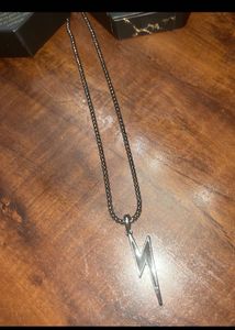 Men's Black Mamba Necklace & Ring free size