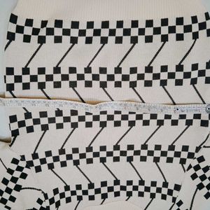 Argyle Knitted Crop Top