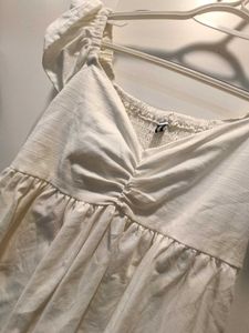 White Off-Shoulder Ruffle Top