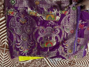 Purple Banarasi Silk Saree