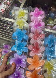 Flower Hair Clips - Set Of 12