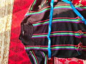 Striped Tassel Sweater