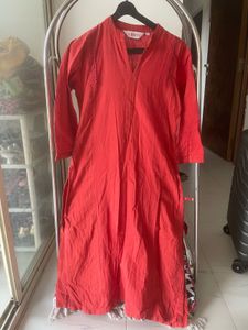 Biba Red Kurta &amp; Pant Set