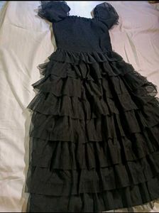 Elegant Black Ruffle Dress