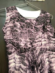 Animal Print Georgette Dress
