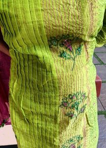 Green &amp; Pink Kurta Set