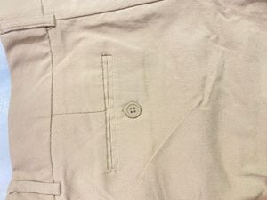 Khaki Flare Leg Trousers