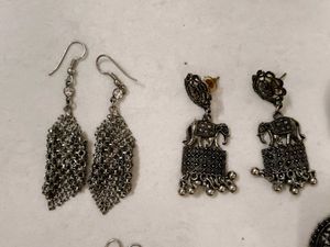 7 Pairs of Earrings &amp; 1 Ring - Mixed