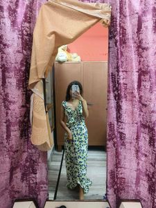 Floral Open Back Maxi Dress