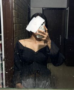 Black Sheer Top