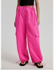 Hot Pink Parachute Pants
