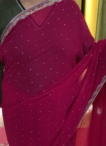 Rani Pink Party Wear Saree