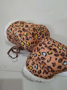 Cute Leopard Print Baby Booties