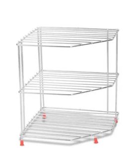 Stainless Steel Floor Mount Kitchen Corner Shelf