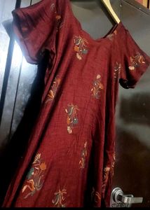 Burdundy Plazo Suit With Dupatta For 42 Bust